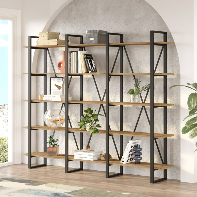 Angellyn 180cm H x 219.6cm W Bookcase