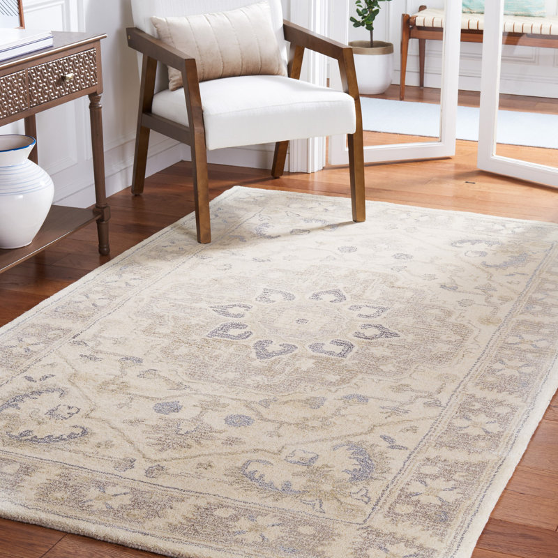 Tapis ivoire / beige Metro 617, Rectangle 4 pi x 6 pi