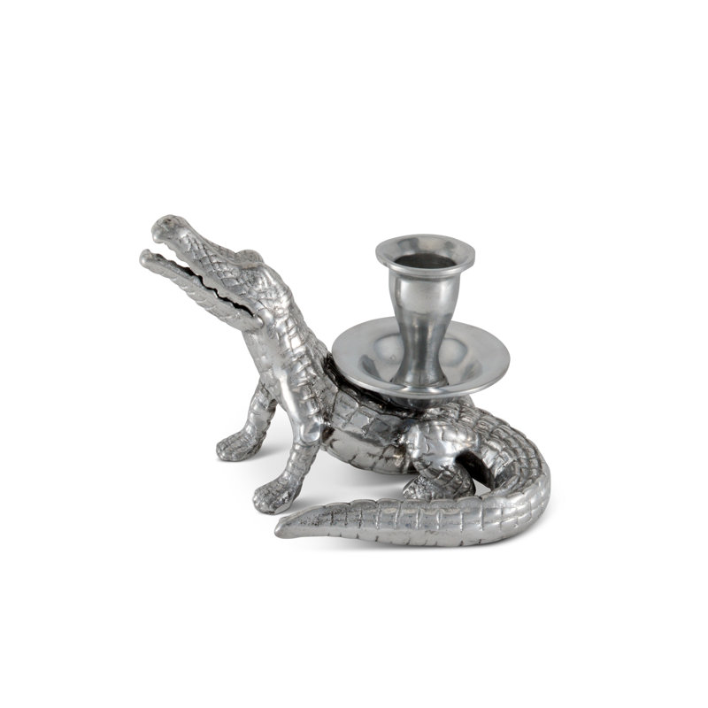 Alligator 4.25'' H Metal Tabletop Candlestick