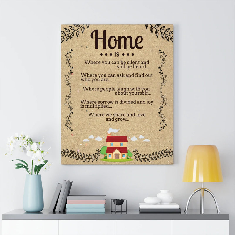 Home Is - Wrapped Canvas Print, 61cm H x 46cm W