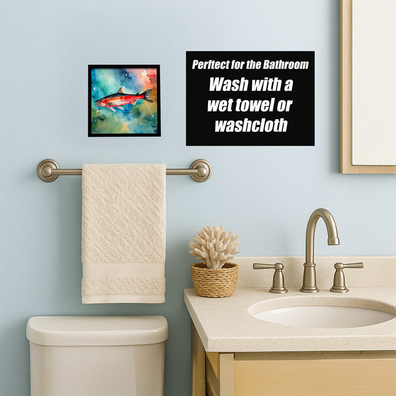 Salmon Framed Metal Print