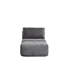 Canapé modulaire en mousse à mémoire de forme moderne, méridienne simple pour le salon, canapé modulaire Cloud pour animaux de compagnie, tissu en velours côtelé, repose-pieds mobile, sans assemblage requis, gris-946762395