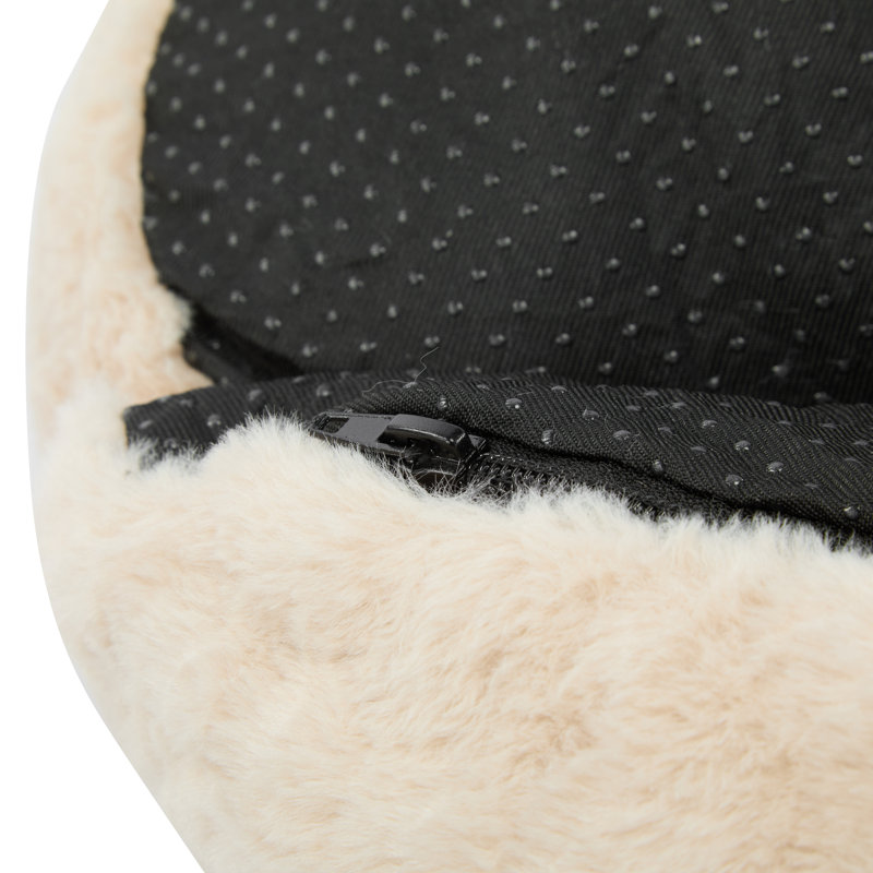 Ben Faux-Fur Bean Bag Chair With Armrests