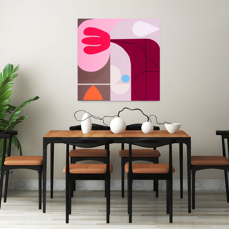 Interlude abstrait, art moderne contemporain, H 32 po x l 32 po