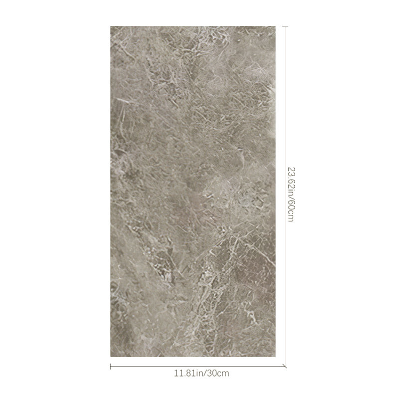 Deivids Peel and Stick Marble Wall Tile, Black