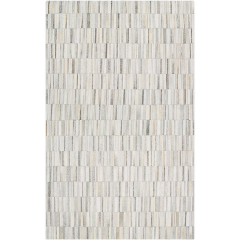 Julije Cowhide Geometric Indoor Rug, Rectangle 2' x 3'