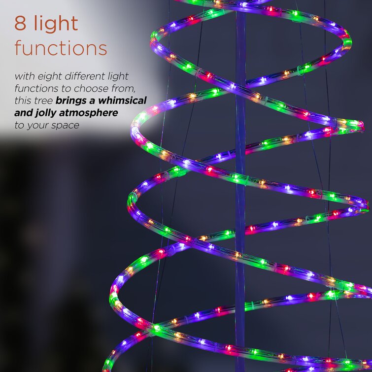 The Holiday Aisle®3 Packs LED RGB Spiral Christmas Tree with Remote Control