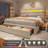 Upholstered Bed Frame With 3 Drawers And Led Light,Platform Bed Supports up to 900 lbs,Easy Assembly and Noise-Free-16145016-16144998