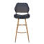Tabourets de bar brun en rotin durable de style Mid-Century