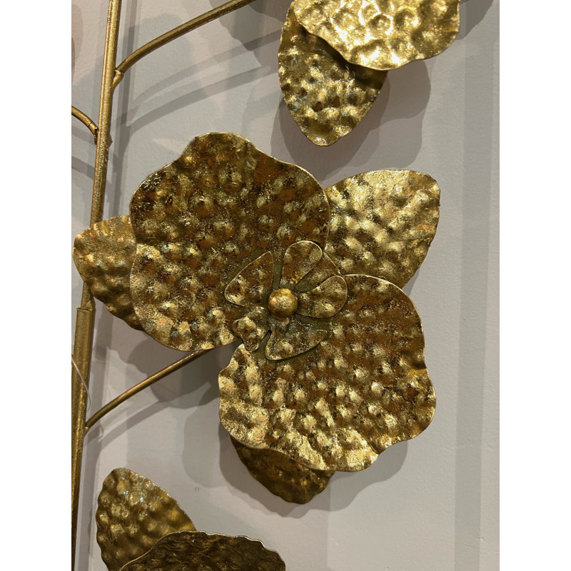 Metallic Bloom Wall Art, Gold