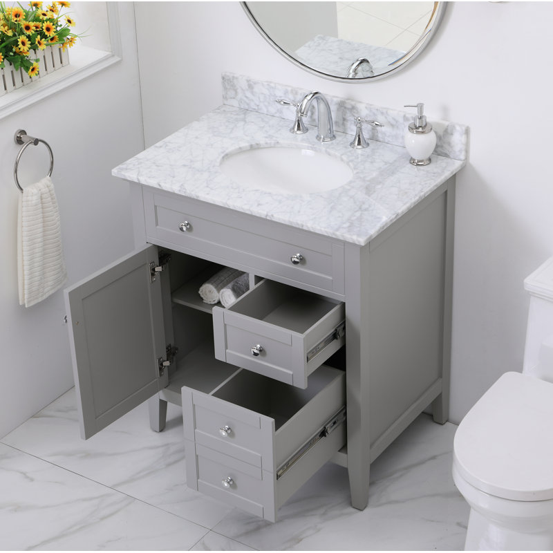 Ensemble de meuble-lavabo simple 32 po Ain, Gris