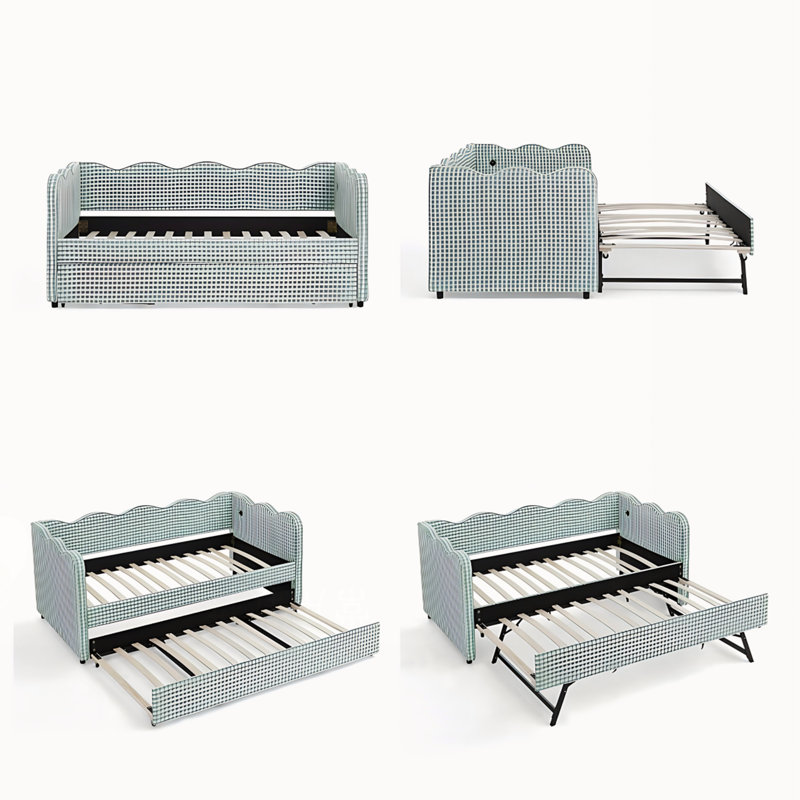 Bed For Bedroom, Twin, Cyan
