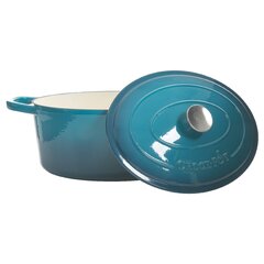 Crock-Pot Artisan 7 Quart Enamled Cast Iron Dutch Oven in Aqua