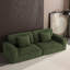106,3 pouces de large compression à rayures, 3 sièges modernes avec rembourrage en éponge et oreillers, multifonctionnel pour le tissu du dossier du coussin d'invité du salon,