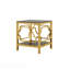 Table d'appoint carrée en or 19,7 po avec plateau en verre trempé et tablette de rangement, table de bout glamour de luxe avec structure en métal pour le salon, la chambre à coucher, le canapé, la table d'appoint pour petit espace-133335213