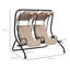 Outsunny 2 Seater Canopy Swing Chair, 2 Separate Chairs, Cup Holders-537212121