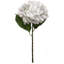 Tige d'hortensia artificielle de 17,75 pouces avec une fleur blanche de 8 pouces, une fausse fleur réaliste pour la maison, le mariage et un événement - paquet de 3