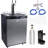 VEVOR 5.7 Cubic Feet Silver Dual Tap Freestanding Kegerator with Adjustable Temperature
