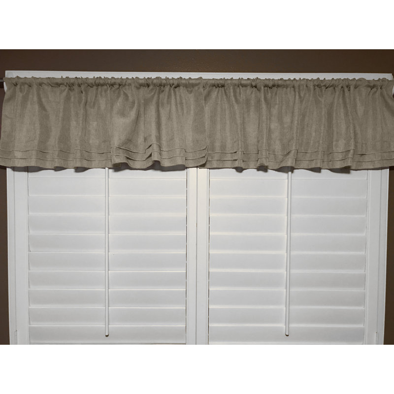 Piaf Tailored Window Valance, Brown/Gray