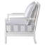 Fauteuil d'appoint à rayures blanches et bleu marine