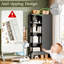 Armoire de cuisine Mikenlee en métal noir - Étagères autoportantes réglables pour la cuisine, le garde-manger et la salle de bain-1486349823