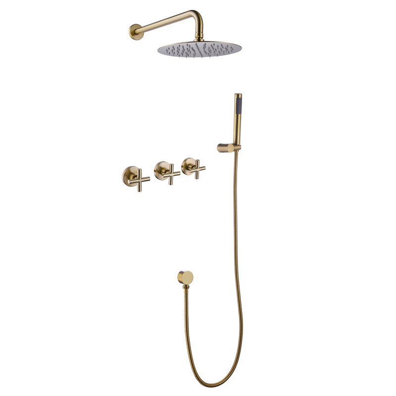 with Rough in-Valve, Brushed Gold
