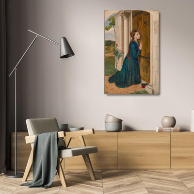 "The Devout Childhood of St. Elizabeth of Hungary" by  Charles Allston Collins - Gallery Wrap Canvas Wall Art