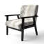Fauteuil d'appoint rembourré «Harrish - Gray Circles I»