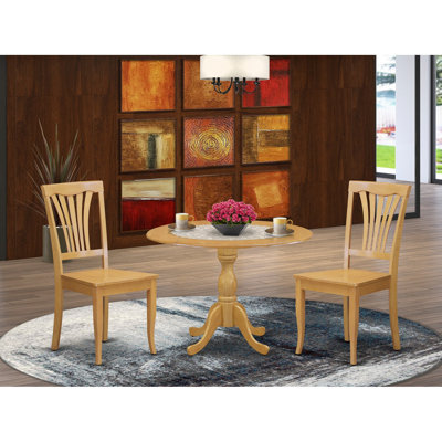 Delyth Drop Leaf Rubberwood Solid Wood Dining Set by Alcott Hill