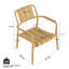 Été - Ensemble de chaises à une place en PP 2 pièces + table basse - Mobilier polyvalent d'intérieur / extérieur pour le salon, le balcon, la plage (sans chaises d'assemblage, table facile à installer) - Polypropylène, jaune