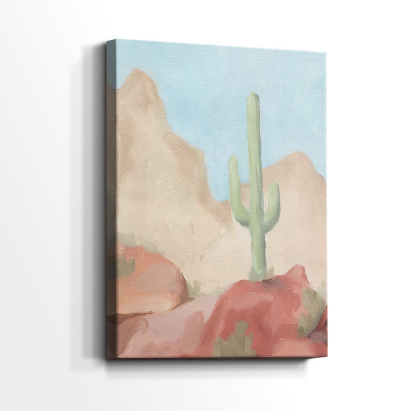 Sunny Saguaro III - Cavas enveloppés de galerie, H 48 po x l 32 po
