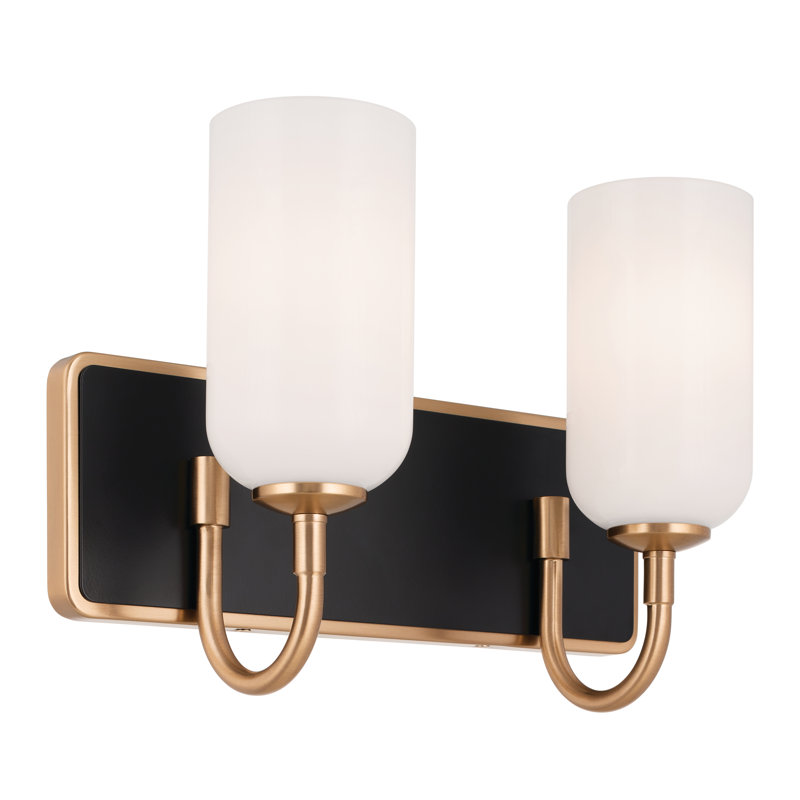2 - Light Dimmable Vanity Light, Champagne Bronze