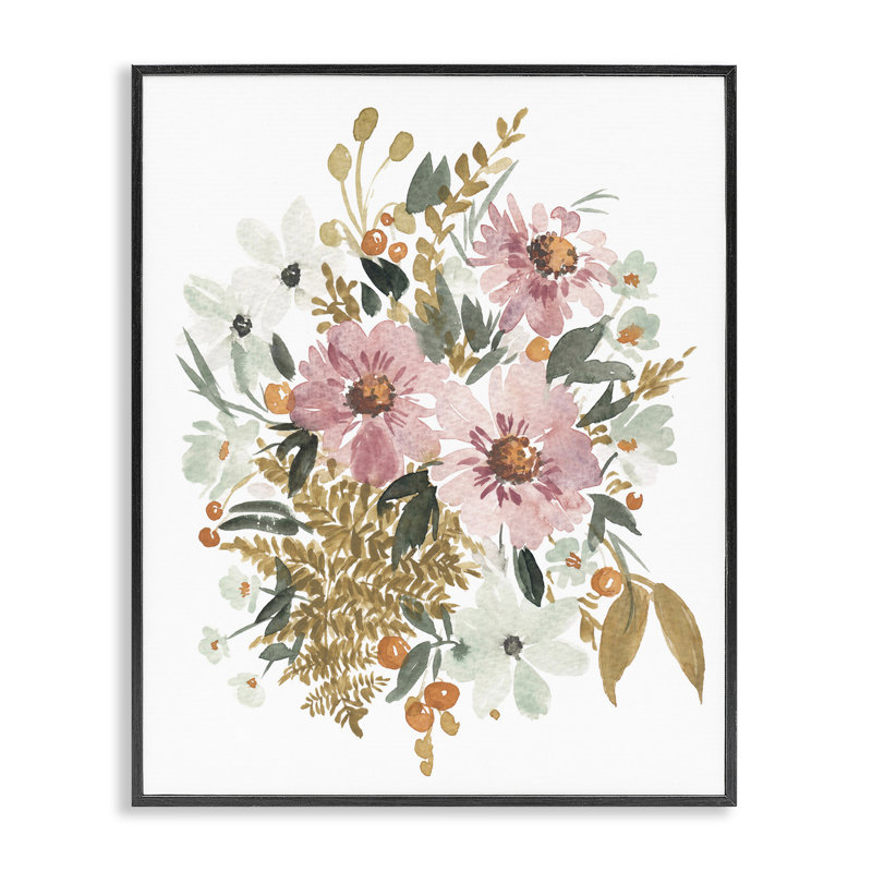Ensemble de fleurs sauvages par Amanda Cook bg-051, Giclée encadrée noir minuit, H 30 po x l 24 po