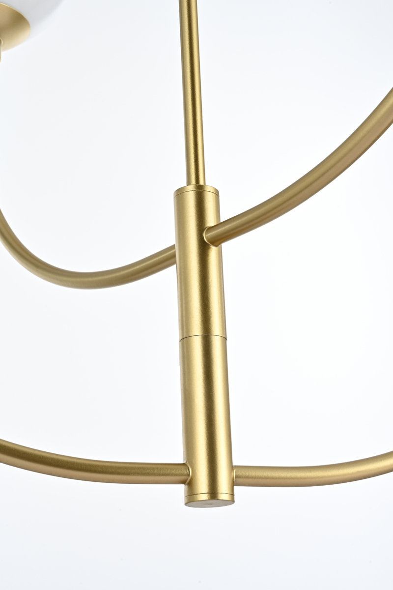 Kyle 4-Light Chandelier, 29.5" H x 42" W x 42" D, Brass