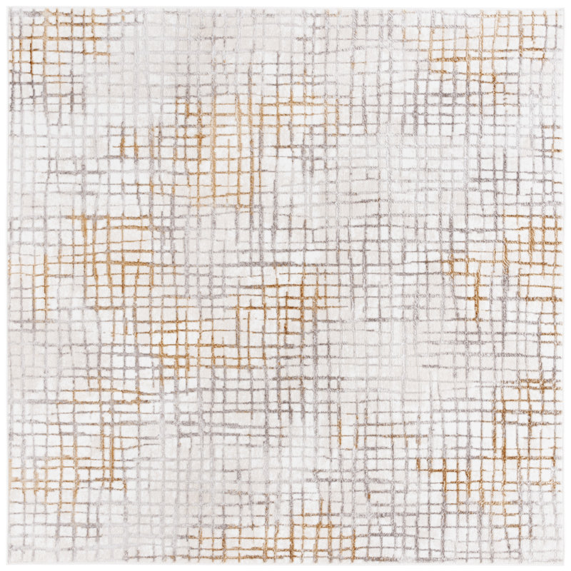 Brookham Performance Abstract Rug, Square 6'7"