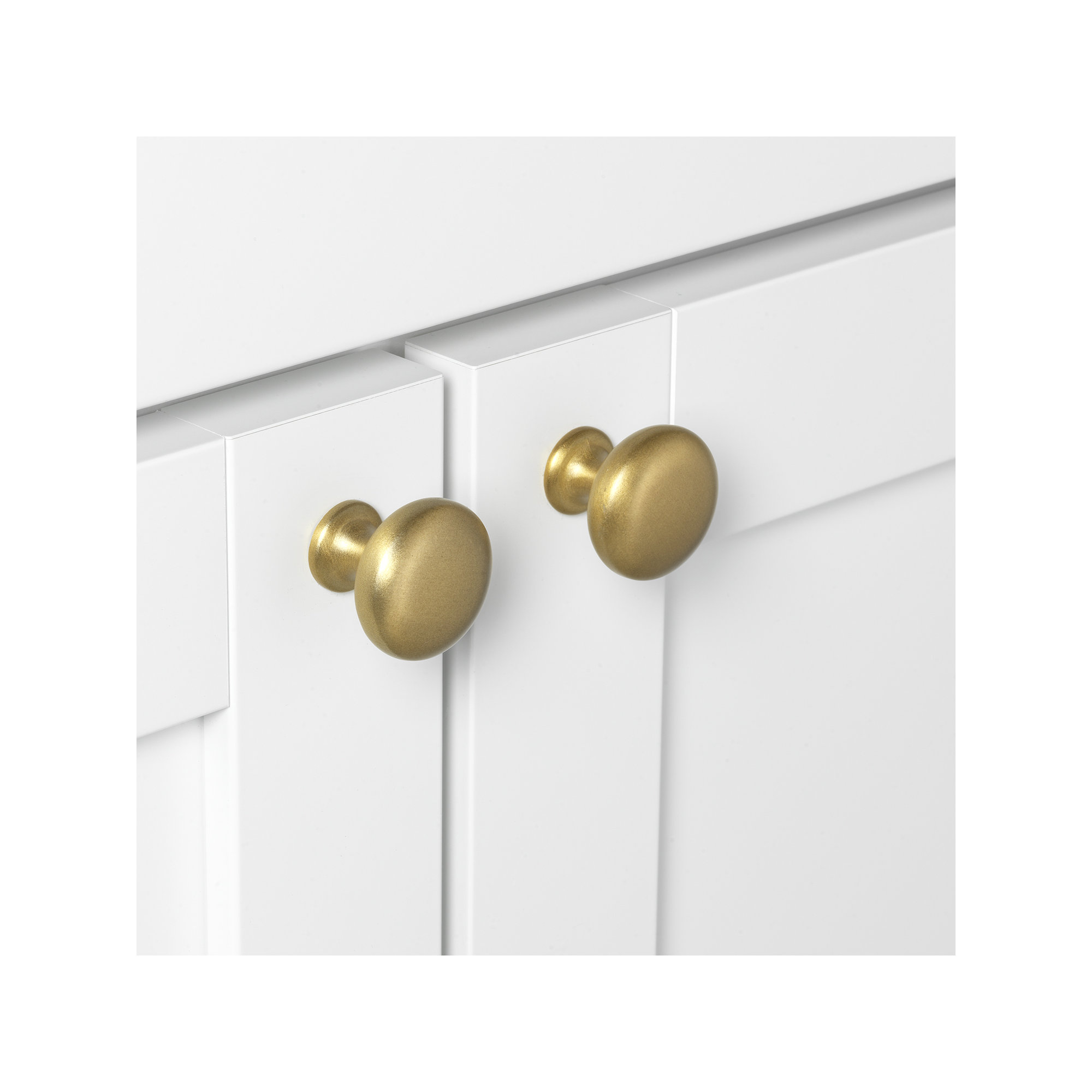 Mushroom Knob, Satin Gold