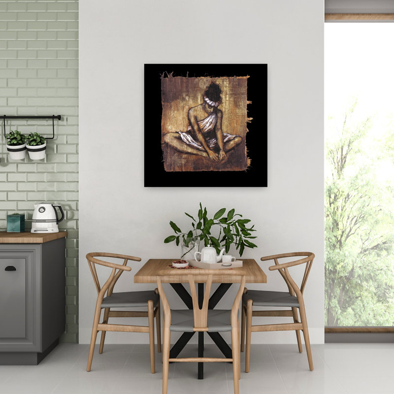 Soulful Grace II, art contemporain abstrait, H 32 po x l 32 po