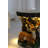 Solar Elk Statue Stump Plant Stand
