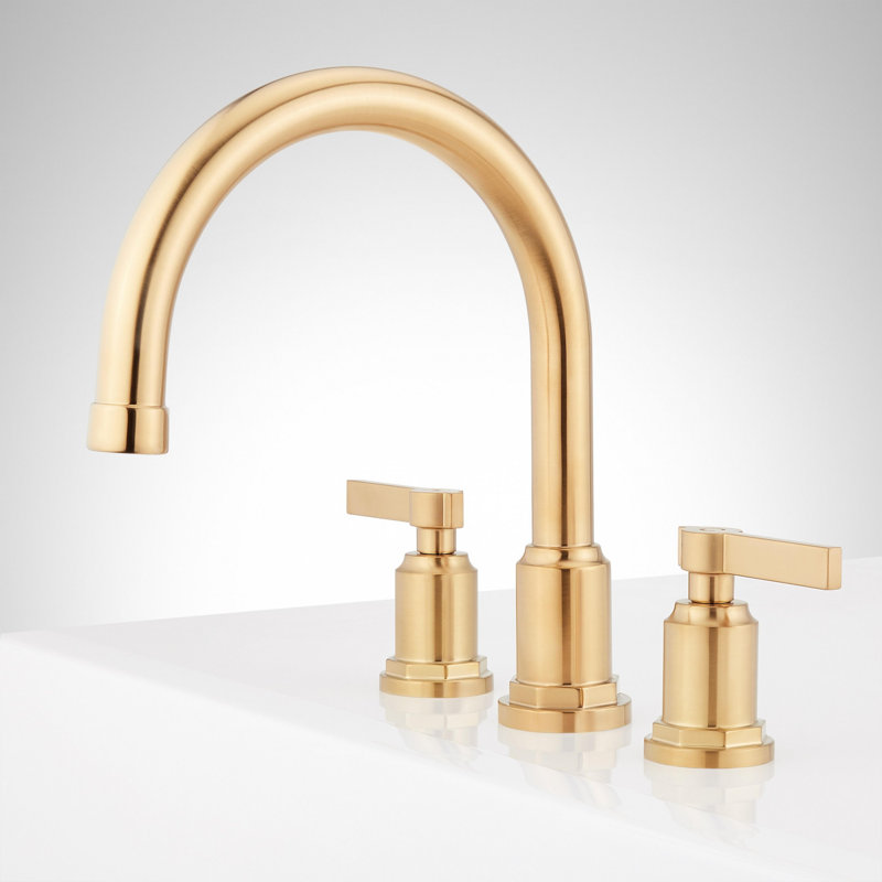 Signature Hardware Greyfield 2 Handle Deck Mounted Roman Tub Faucet, Matte Black