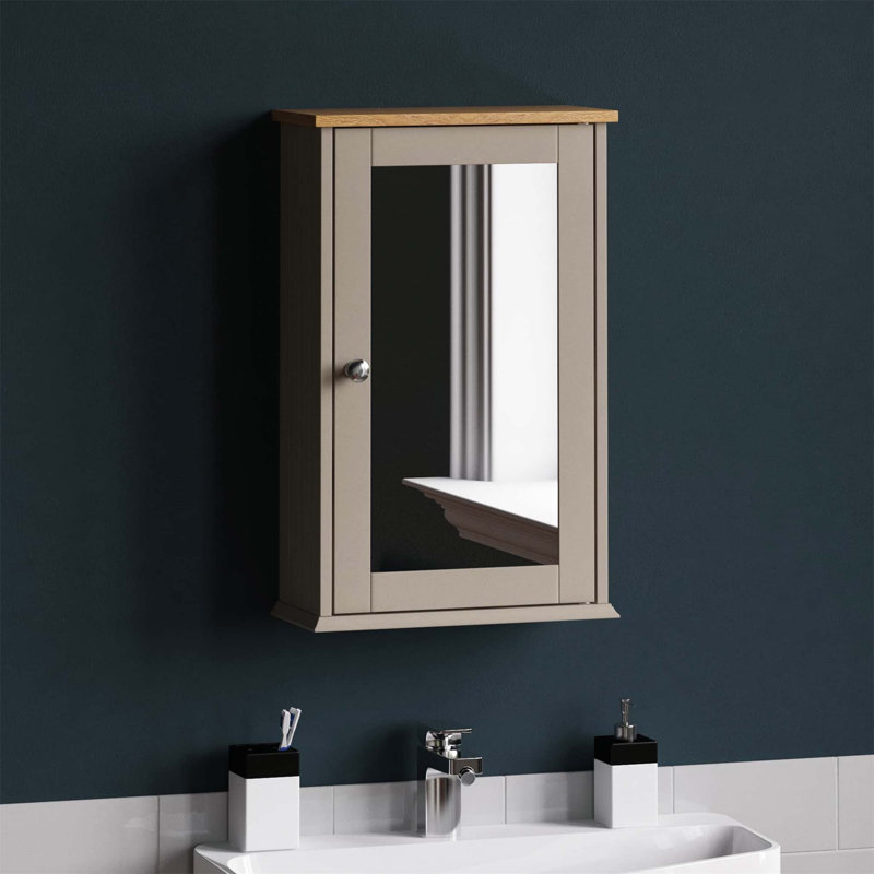 Aadhith Bathroom Cabinet, Grey/Brown