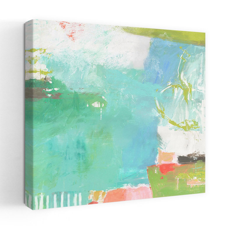 Art musical abstrait aquatique, H 36 po x l 36 po