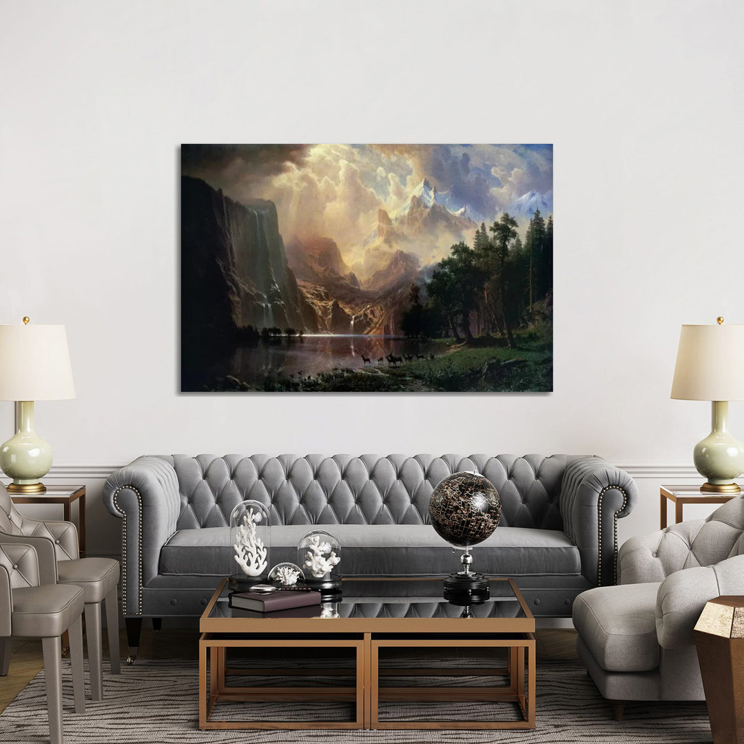Among Sierra Nevada In California by Albert Bierstadt - Painting on Canvas