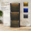 Vitrine moderne minimaliste à DEL 3 couleurs, incurvée et cannelée (paquet de 2)-939582141