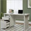 Bureau avec tiroir classeur, finition blanche