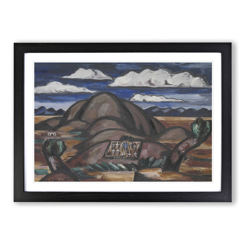 Cemetery, New Mexico by Marsden Hartley - Framed Print, Black Framed, 36cm H x 48cm W x 2cm D