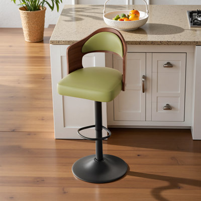 Tabourets de bar pivotants ultrarésistants modernes avec dossier - Chaises de comptoir en cuir PU à hauteur réglable avec repose-pieds, capacité de 550 lb, base antidérapante, rotation à 360 ° pour îlot de cuisine, bar à domicile, café