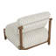 Chaise longue capitonnée de 31,25 po Rosaline CAL117 - Crème