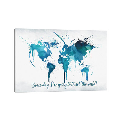 World Map Travel The World by WallDecorAddict - Gallery-Wrapped Canvas Giclée on Canvas