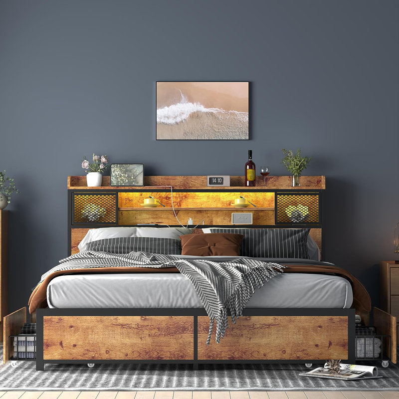 Adryon Bookcase Storage Bed, Full