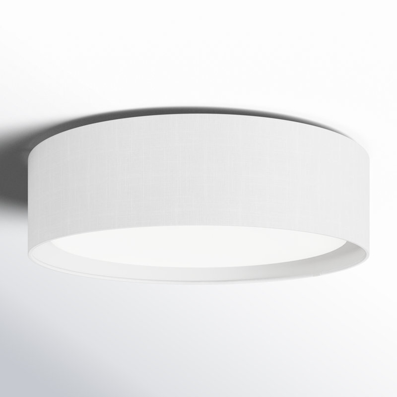 Jessalyn LED Flush Mount, 5.5" H x 20" W x 20" D, White Linen